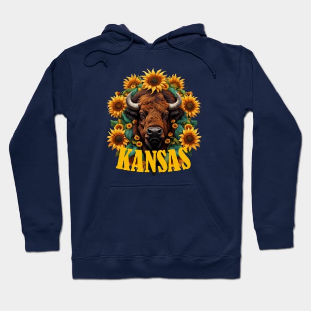 For The Love Of Kansas Kansan Design Hoodie by taiche